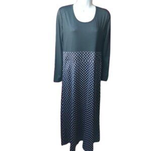 Black Long Sleeve  Maxi Dress Size XL